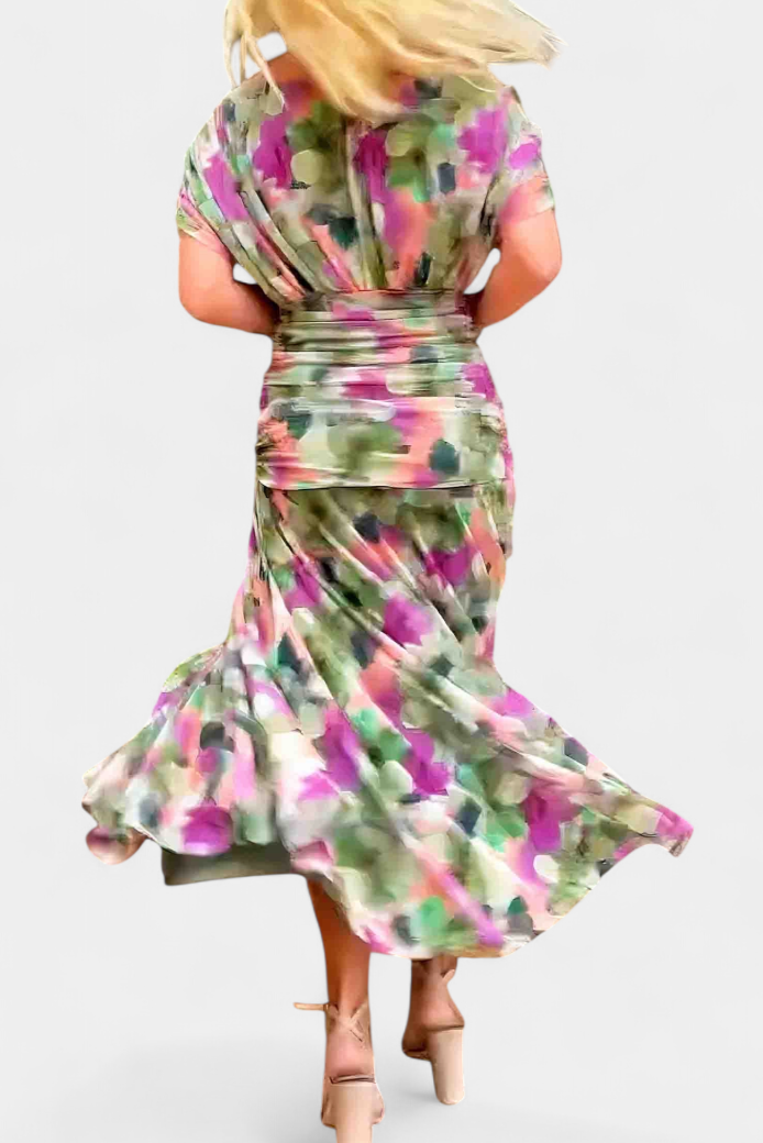 Women's Off the Shoulder Maxi Dress Wedding Guest Ruched Elegant