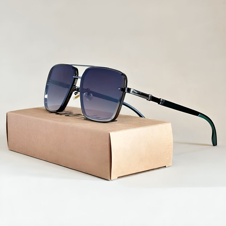 Women's Frameless Sunglasses Oversized Square and Gradient Lens