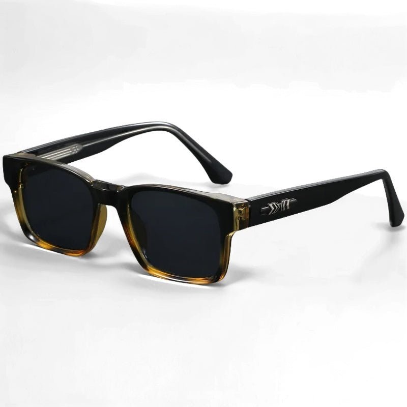 Women's Square Sunglasses Transparent Frame and Gradient Lens
