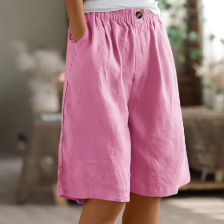 Women's Wide Leg Shorts Casual Summer Elastic Waist