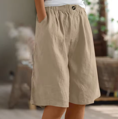 Women's Wide Leg Shorts Casual Summer Elastic Waist