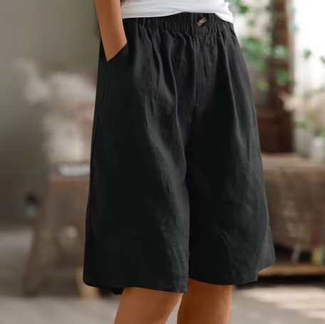 Women's Wide Leg Shorts Casual Summer Elastic Waist