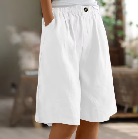 Women's Wide Leg Shorts Casual Summer Elastic Waist