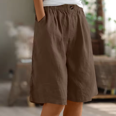 Women's Wide Leg Shorts Casual Summer Elastic Waist