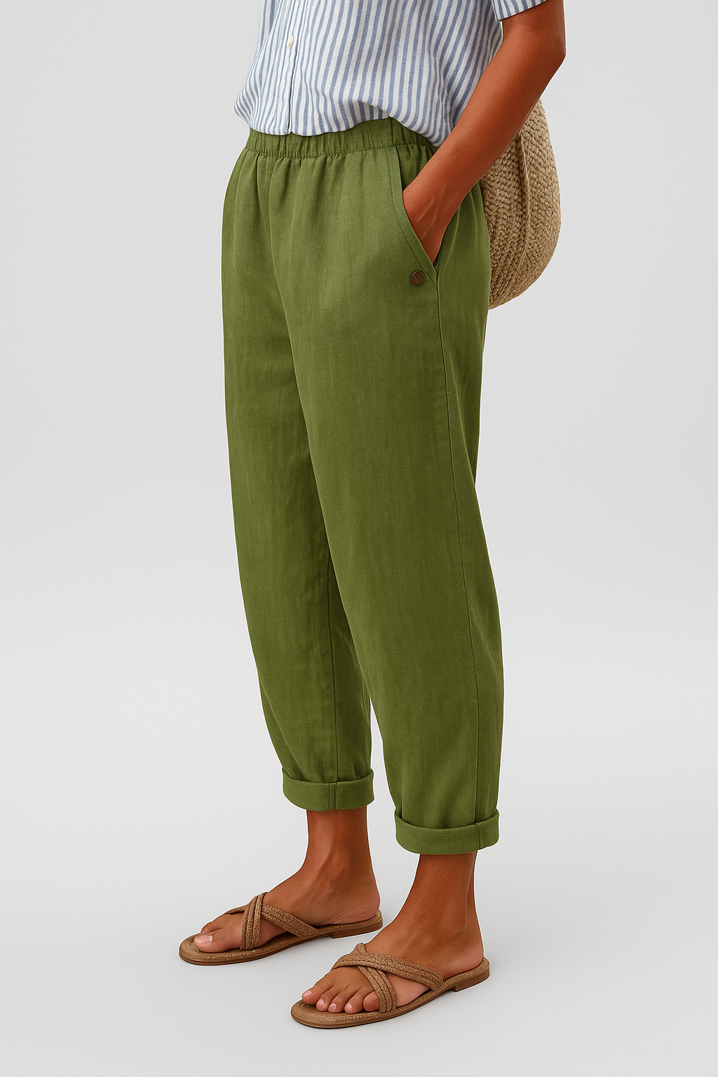 Women's Loose Fit Elastic Waist Casual Summer Pants