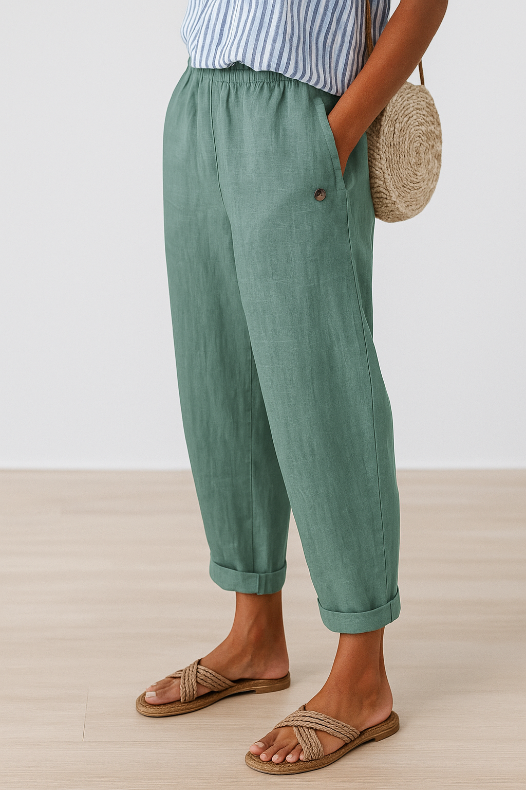 Women's Loose Fit Elastic Waist Casual Summer Pants