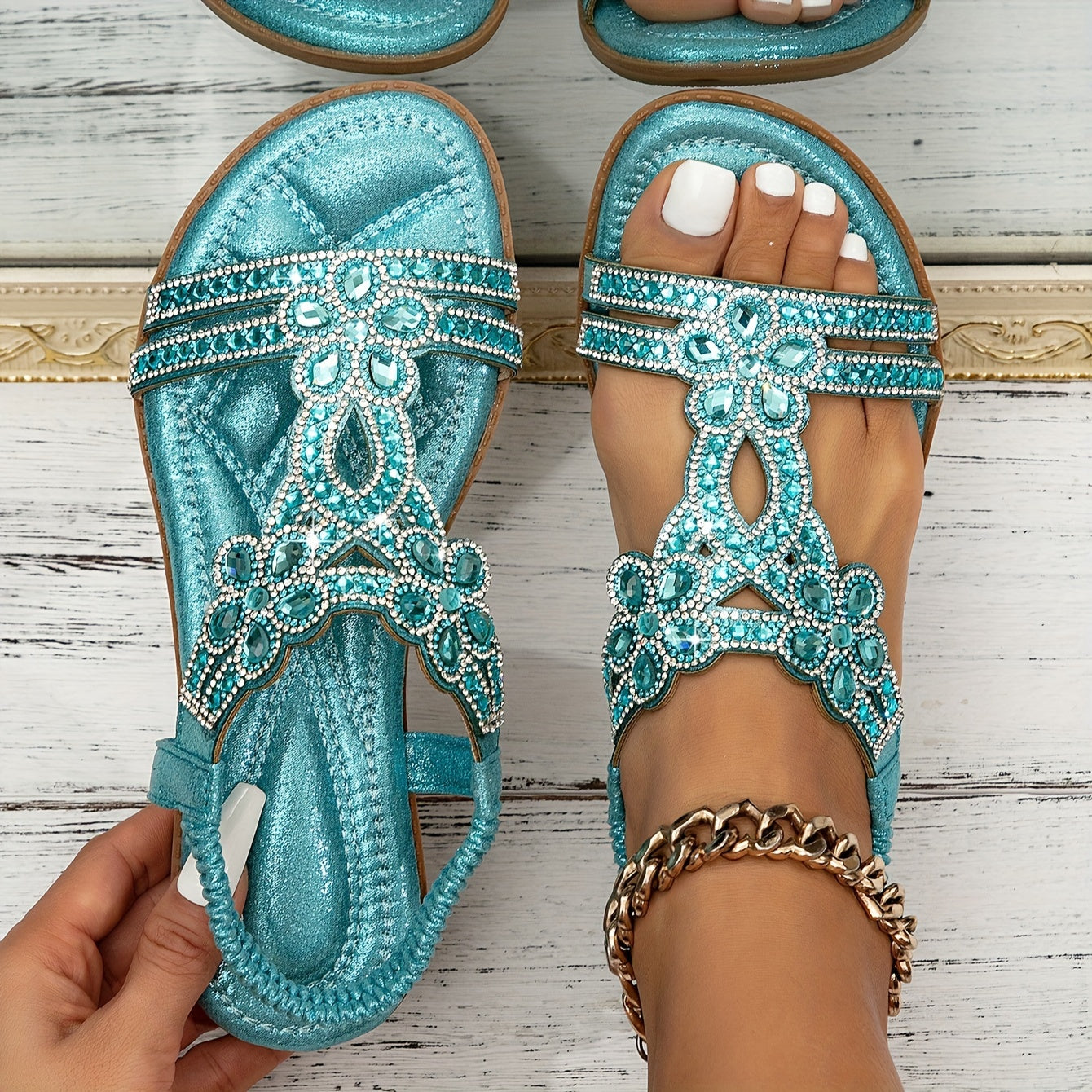 Women's Orthopedic Strappy Sandals Boho Cushion Platform