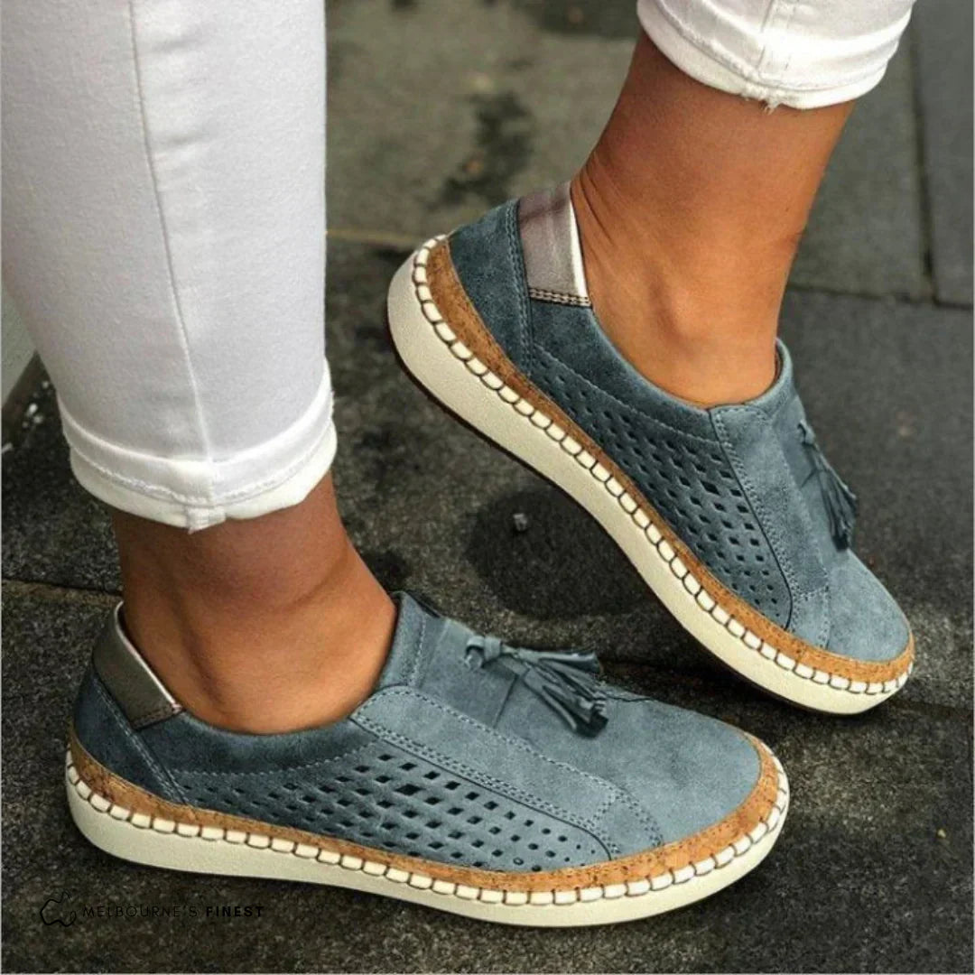 Women's Orthopedic Slip-On Sneakers Laser-Cut Tassel