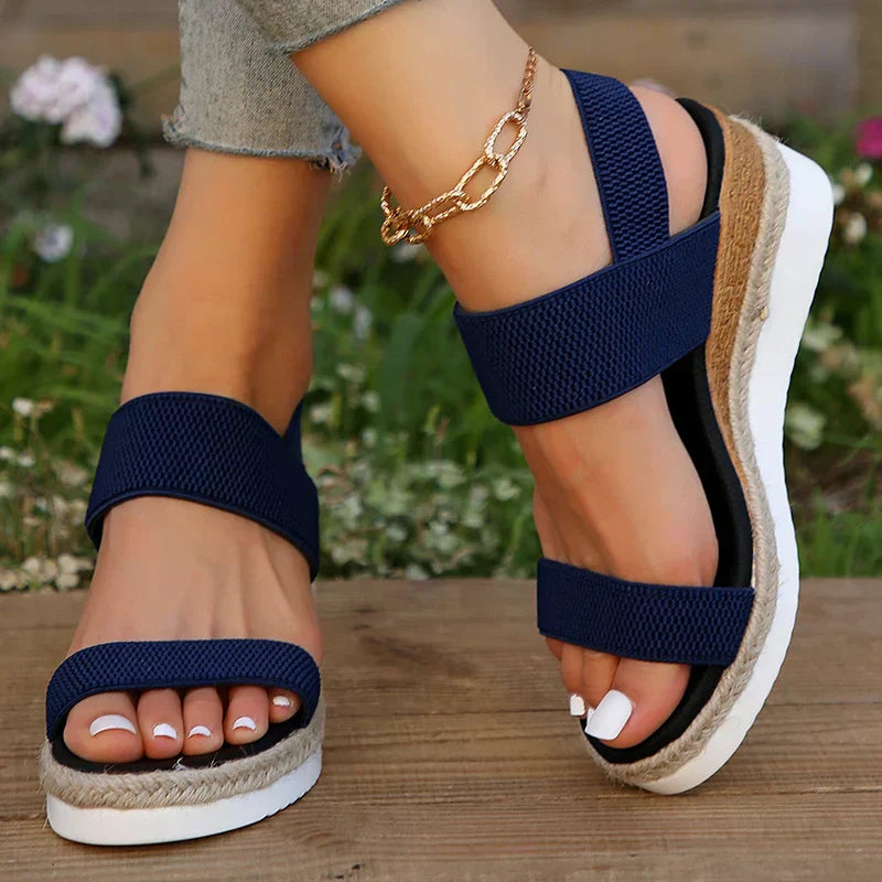 Women's Orthopedic Wedge Sandals Cushioned Elastic Stretch Strap