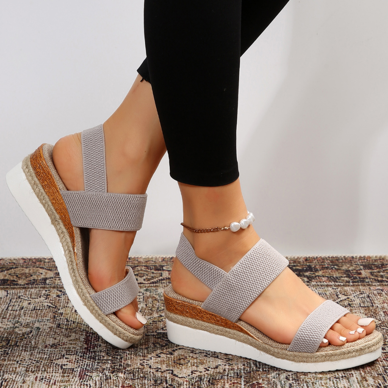 Women's Orthopedic Wedge Sandals Cushioned Elastic Stretch Strap