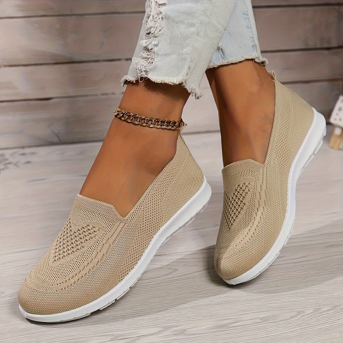 Women's Slip-On Sneakers Orthopedic Knitted Mesh and Cushion Sole