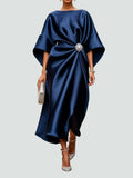 Women's Midi Dress Kaftan 3/4 Sleeve Cocktail Elegant