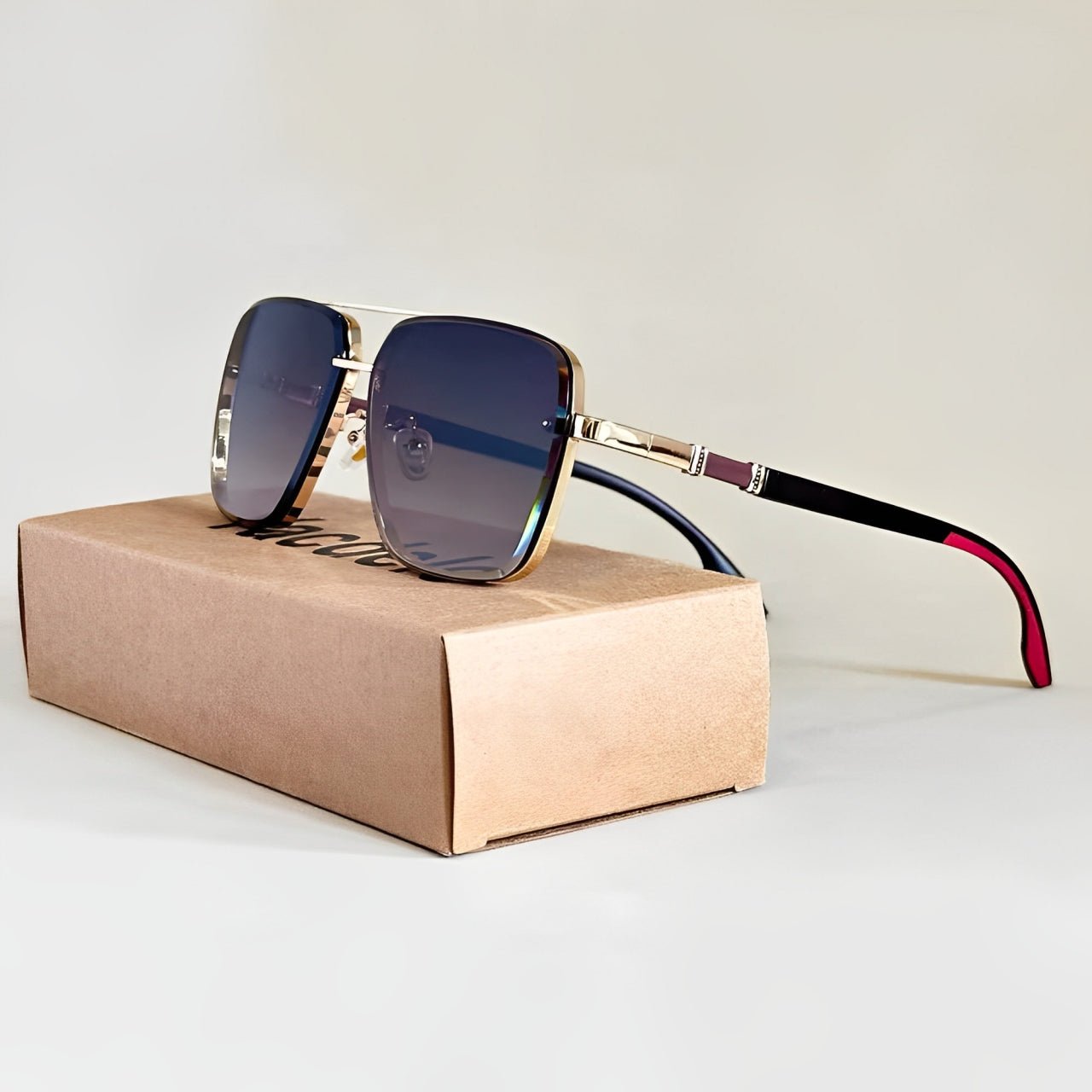Women's Frameless Sunglasses Oversized Square and Gradient Lens
