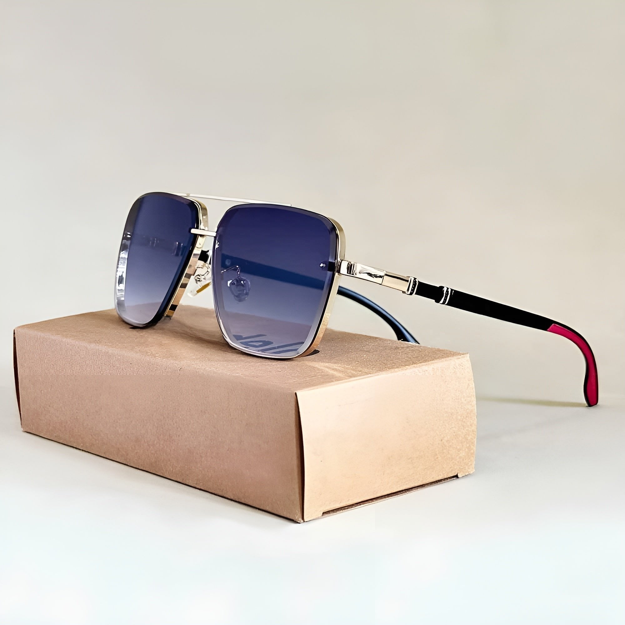 Women's Frameless Sunglasses Oversized Square and Gradient Lens
