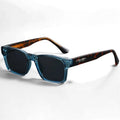 Women's Square Sunglasses Transparent Frame and Gradient Lens