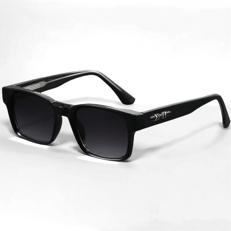 Women's Square Sunglasses Transparent Frame and Gradient Lens