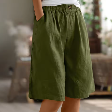 Women's Wide Leg Shorts Casual Summer Elastic Waist