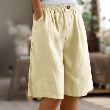 Women's Wide Leg Shorts Casual Summer Elastic Waist