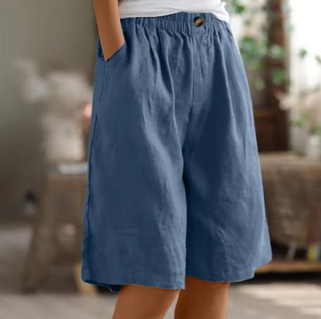 Women's Wide Leg Shorts Casual Summer Elastic Waist