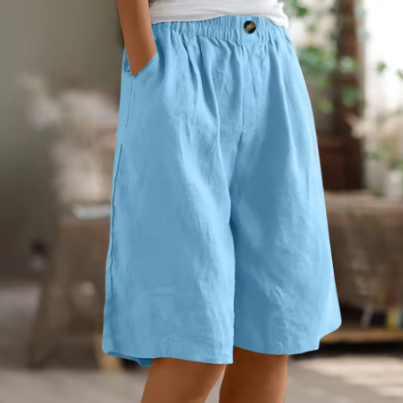 Women's Wide Leg Shorts Casual Summer Elastic Waist