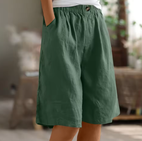 Women's Wide Leg Shorts Casual Summer Elastic Waist