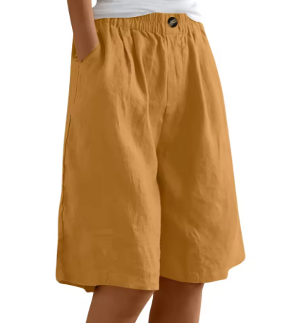 Women's Wide Leg Shorts Casual Summer Elastic Waist