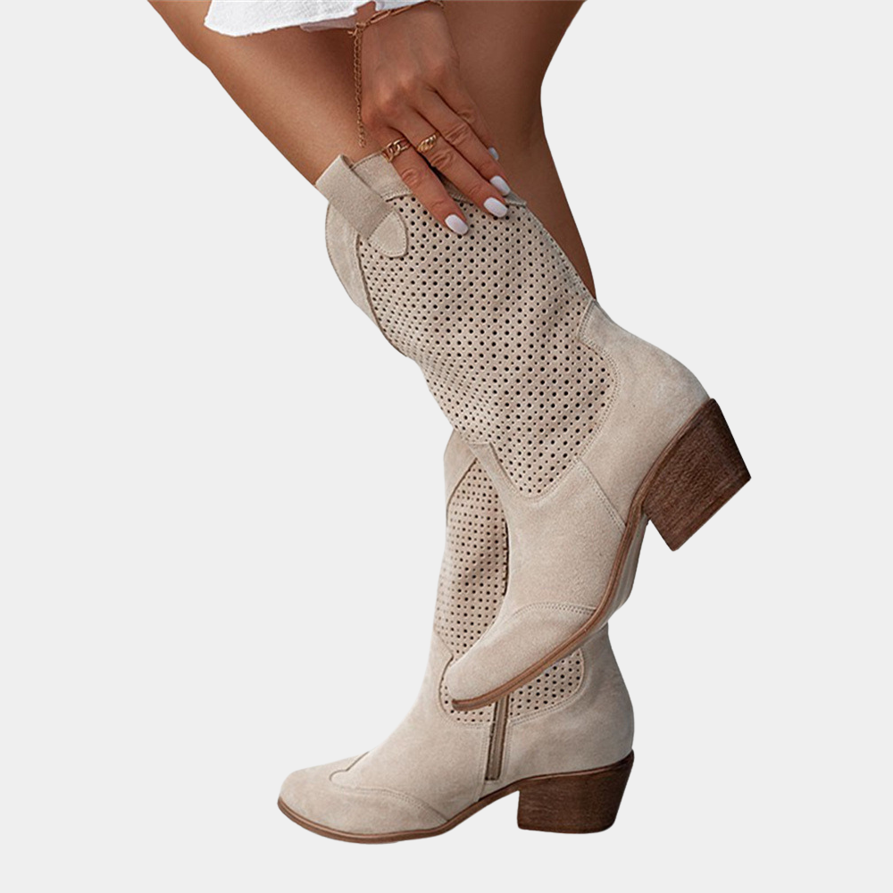 Women's Orthopedic Cowboy Boots Vintage Comfortable Block Heel