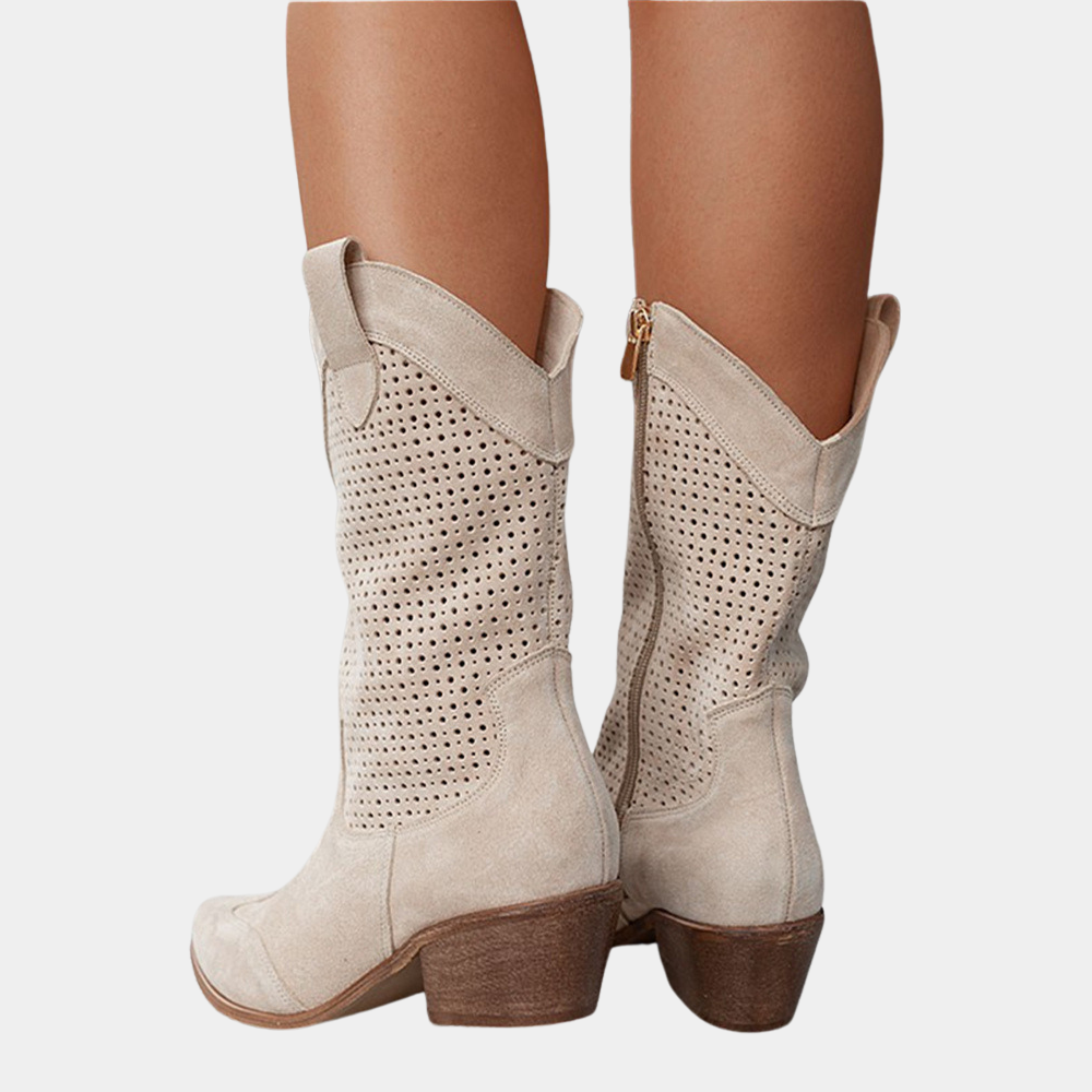 Women's Orthopedic Cowboy Boots Vintage Comfortable Block Heel