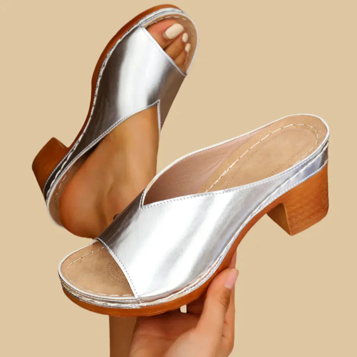 Women's Orthopedic Sandals Block Heel Strappy Chunky Summer Shoes