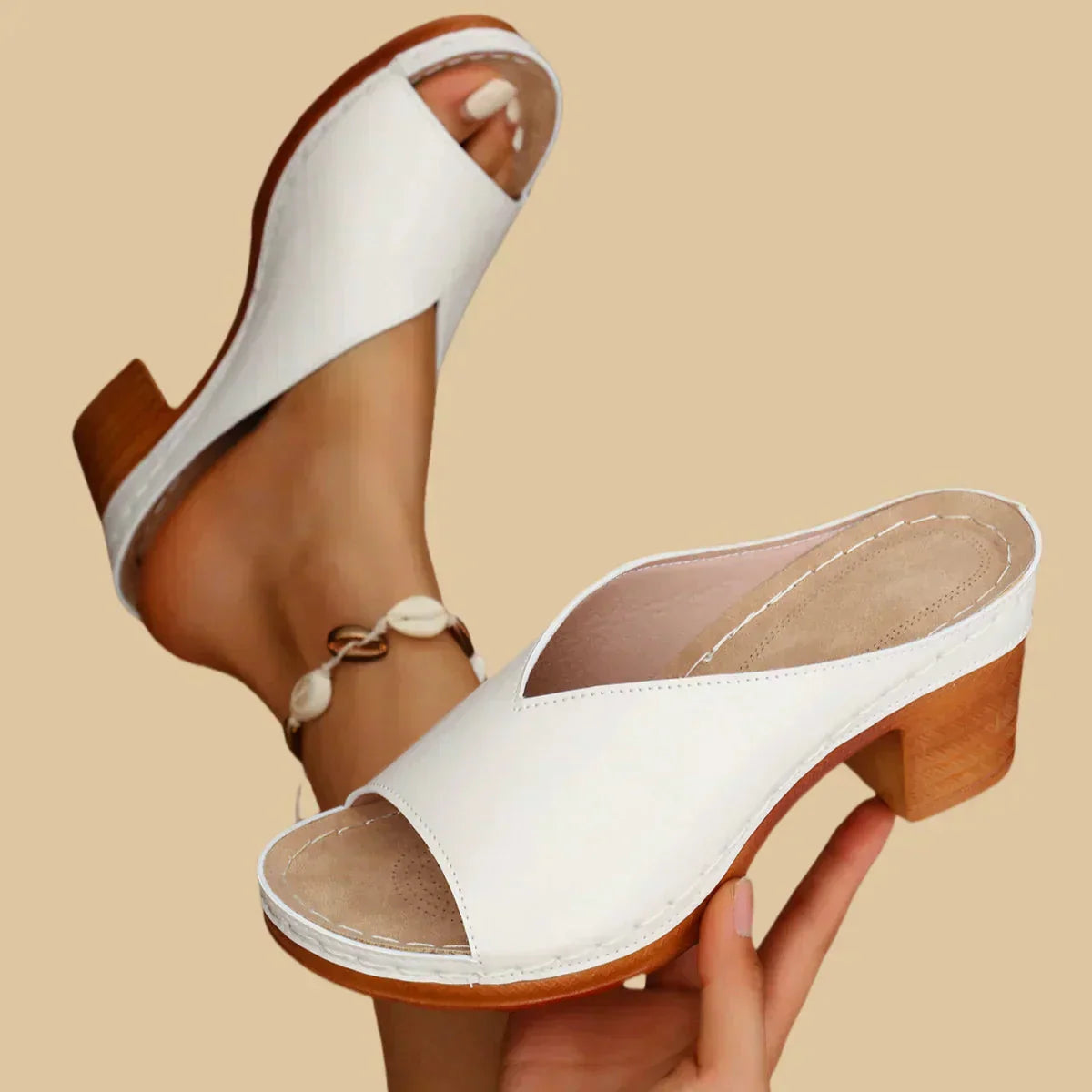 Women's Orthopedic Sandals Block Heel Strappy Chunky Summer Shoes