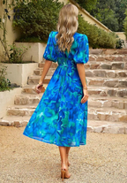 Women's Midi Dress Elegant Casual V-Neck A-Line Dress