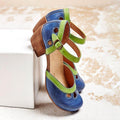 Women's Orthopedic Sandals Closed Toe Low Heel Cutout