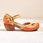 Women's Orthopedic Sandals Closed Toe Low Heel Cutout