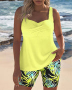 Women's Tummy Control Tankini Set V-Neck Bathing Suit