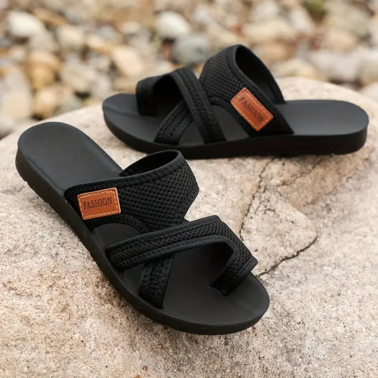 Women's Orthopedic Flat Sandals Cushioned Open Toe Loop Cross