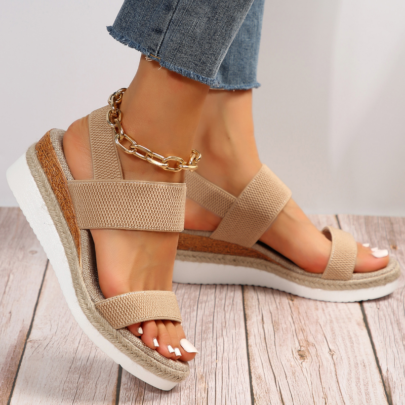 Women's Orthopedic Wedge Sandals Cushioned Elastic Stretch Strap