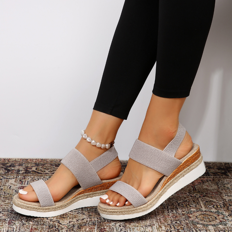 Women's Orthopedic Wedge Sandals Cushioned Elastic Stretch Strap