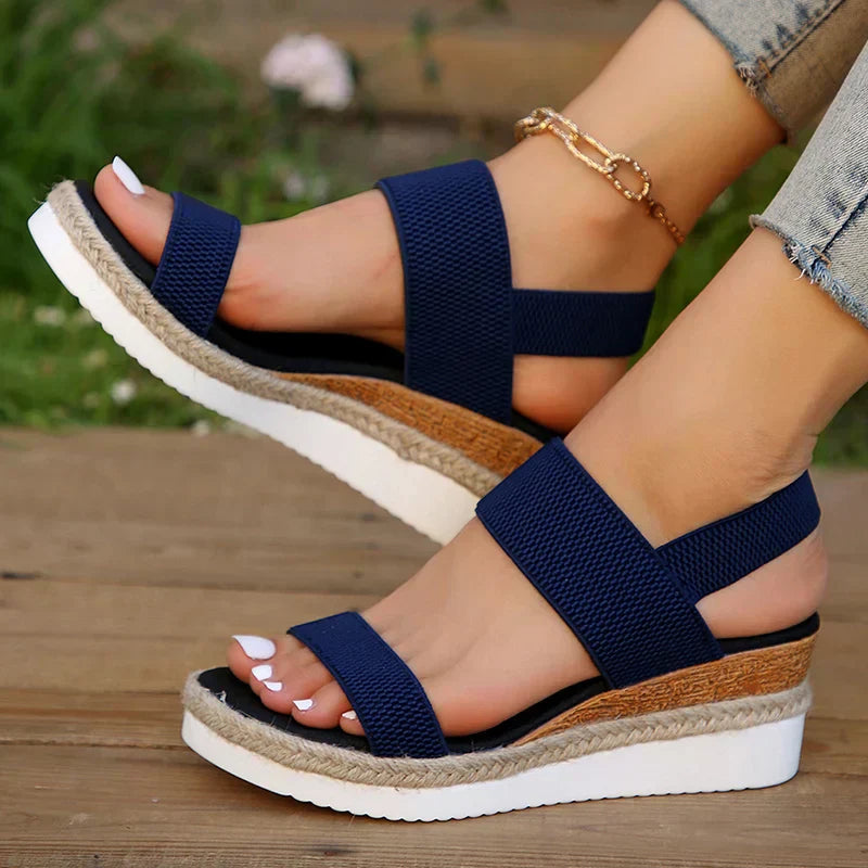 Women's Orthopedic Wedge Sandals Cushioned Elastic Stretch Strap
