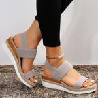 Women's Orthopedic Wedge Sandals Cushioned Elastic Stretch Strap