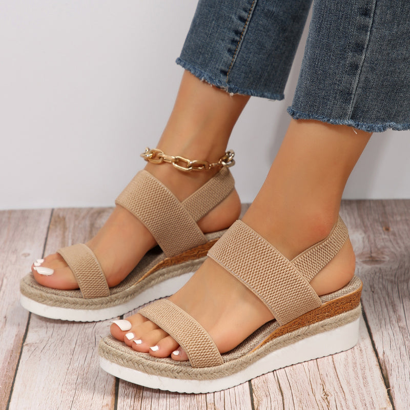 Women's Orthopedic Wedge Sandals Cushioned Elastic Stretch Strap
