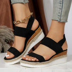 Women's Orthopedic Wedge Sandals Cushioned Elastic Stretch Strap