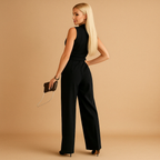 Women's Wrap Jumpsuit Tailored Fit and Wide Leg